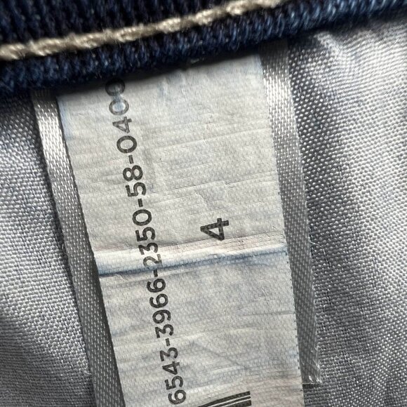 Aeropostale Jean Short Women Size 4 Blue Printed Boyfriend Cutoff Button Fly - Picture 10 of 16